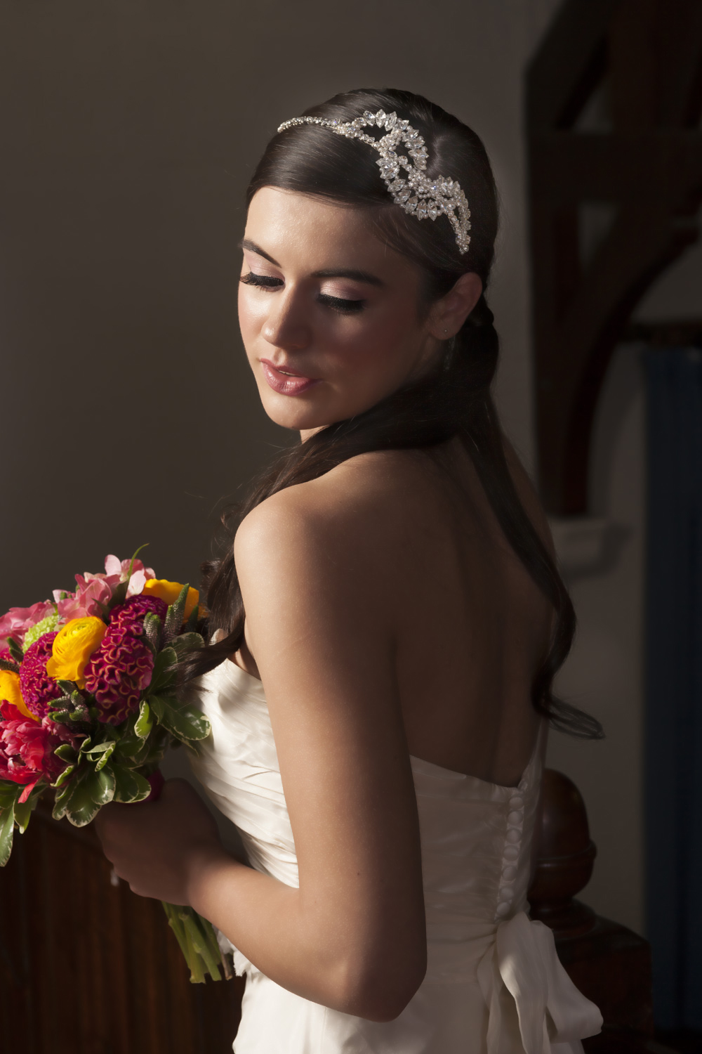 Bridal hair side view